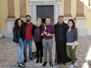 Il nuovo consiglio GiFra di San Bartolomeo in Galdo  insieme ai delegati del consiglio regionale e al Padre Provinciale